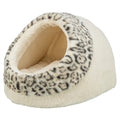 TRIXIE KATTENMAND IGLO LEO SOFT PLUCHE CREME / PANTERPRINT 35X41X26 CM