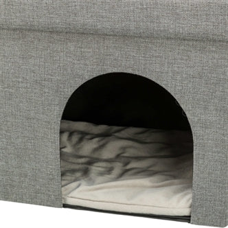 TRIXIE KATTENMAND / KATTENHUIS KIMY SOFT 2 VERDIEPINGEN LICHTGRIJS 76X37X72 CM