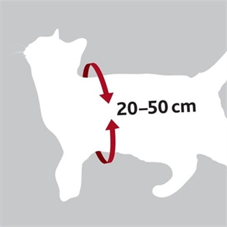 TRIXIE KATTENTUIG VOOR IN DE AUTO ROOD 20-50X1,5 CM