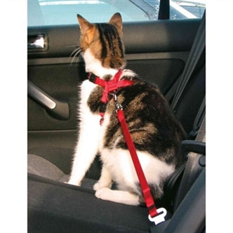 TRIXIE KATTENTUIG VOOR IN DE AUTO ROOD 20-50X1,5 CM