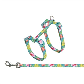 TRIXIE KATTENTUIGJE MET RIEM BLOEMEN MOTIEF ASSORTI 27-45X1 CM