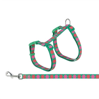 TRIXIE KATTENTUIGJE MET RIEM FLOWER POWER MOTIEF ASSORTI 35-59X1,3 CM