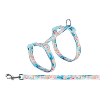 TRIXIE KATTENTUIGJE MET RIEM FLOWER POWER MOTIEF ASSORTI 35-59X1,3 CM