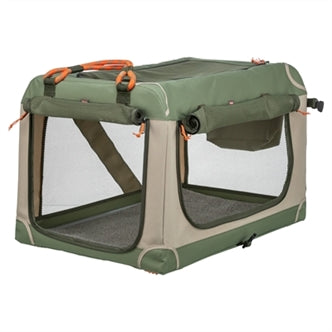 TRIXIE KENNEL COMFY BENCH STOF / REISMAND OLIJFGROEN / BEIGE 47,5X70X44,5 CM