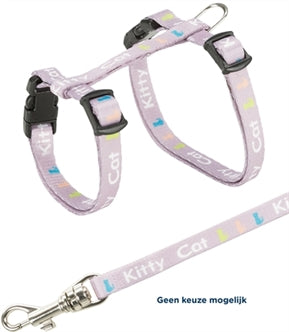 TRIXIE KITTENTUIG JUNIOR MET RIEM KITTY CAT ASSORTI 21-33X0,8 CM / 120 CM
