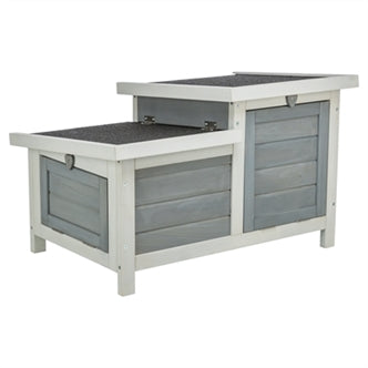 TRIXIE KNAAGDIERHUIS MET 2 INGANGEN GRIJS / WIT 70X45X43 CM