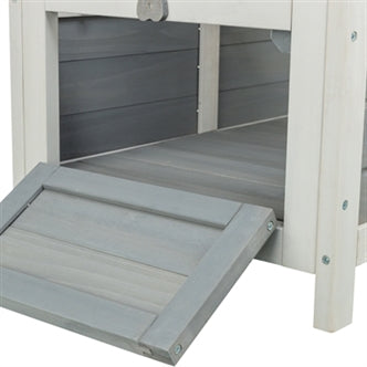 TRIXIE KNAAGDIERHUIS MET 2 INGANGEN GRIJS / WIT 70X45X43 CM