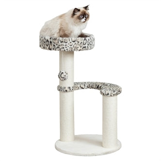 TRIXIE KRABPAAL LEO PANTERPRINT ROND CREME 42X42X82 CM