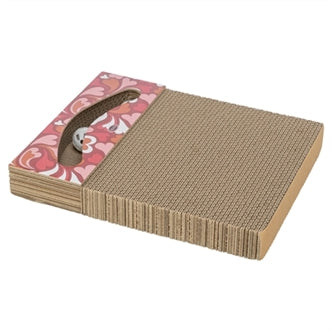 TRIXIE KRABPLANK HARTJES MET BALLEN RECHTHOEKIG KARTON ROOD 38X30X5 CM