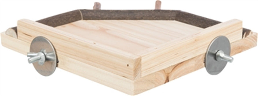 TRIXIE LANDINGSPLAATS MET ZITSTOKKEN HOUT NATUREL 19X19 CM