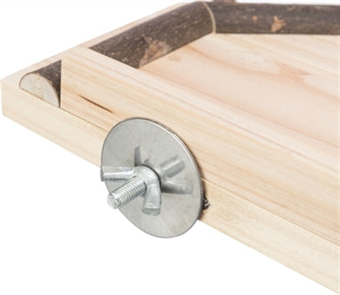TRIXIE LANDINGSPLAATS MET ZITSTOKKEN HOUT NATUREL 19X19 CM