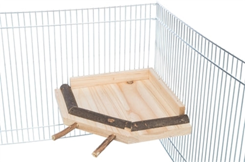 TRIXIE LANDINGSPLAATS MET ZITSTOKKEN HOUT NATUREL 19X19 CM