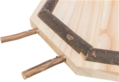TRIXIE LANDINGSPLAATS MET ZITSTOKKEN HOUT NATUREL 19X19 CM