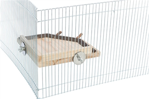 TRIXIE LANDINGSPLAATS MET ZITSTOKKEN HOUT NATUREL 19X19 CM