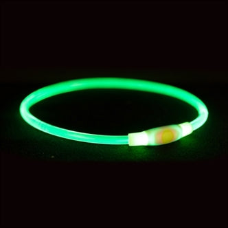 TRIXIE LICHTGEVENDE HALSBAND USB FLASH LIGHT OPLAADBAAR TPU MULTI 40X0,8 CM