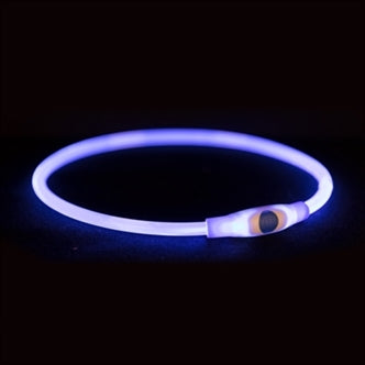 TRIXIE LICHTGEVENDE HALSBAND USB FLASH LIGHT OPLAADBAAR TPU MULTI 65X0,8 CM
