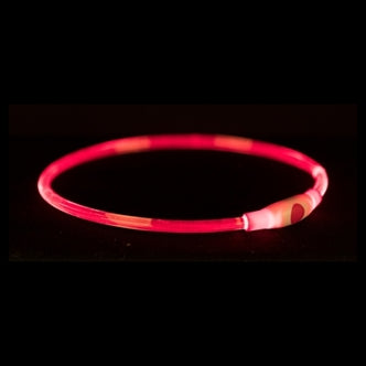 TRIXIE LICHTGEVENDE HALSBAND USB FLASH LIGHT OPLAADBAAR TPU MULTI 65X0,8 CM