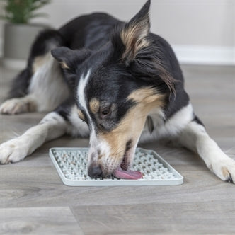 TRIXIE LICK'N'SNACK MAT SILICONEN LICHTGRIJS 20X20 CM