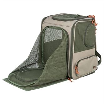 TRIXIE RUGZAK ROCCO MAXIMAAL 10 KG BEIGE / OLIJFGROEN 40X30X42 CM