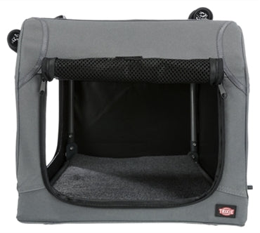 TRIXIE SOFT KENNEL EASY REISBENCH GRIJS 71X51X49 CM