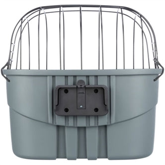 TRIXIE STUUR-FIETSMAND KUNSTSTOF GRIJS 42X30X39 CM TOT 5 KG