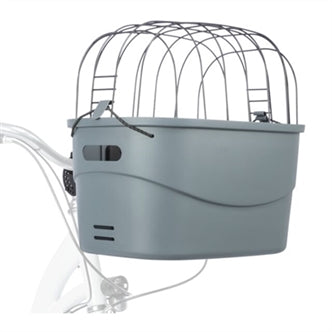TRIXIE STUUR-FIETSMAND KUNSTSTOF GRIJS 42X30X39 CM TOT 5 KG