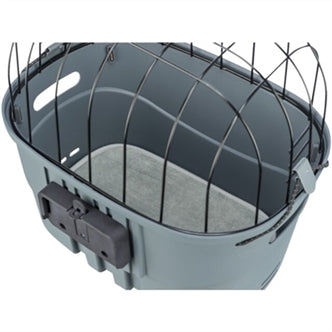 TRIXIE STUUR-FIETSMAND KUNSTSTOF GRIJS 42X30X39 CM TOT 5 KG