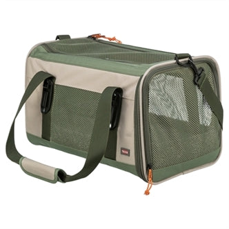 TRIXIE TAS MARLON MAXIMAAL 7 KG BEIGE / OLIJFGROEN 27X43X27 CM