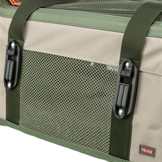 TRIXIE TAS MARLON MAXIMAAL 7 KG BEIGE / OLIJFGROEN 27X43X27 CM