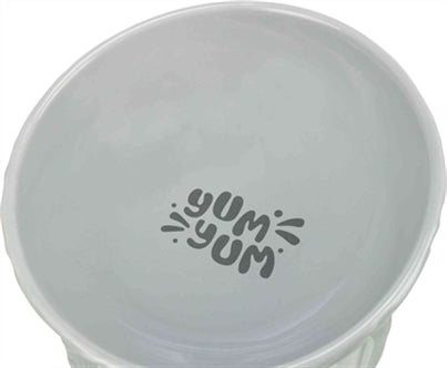 TRIXIE VERHOOGDE VOERBAK / WATERBAK KERAMIEK GRIJS 350 ML 17 CM