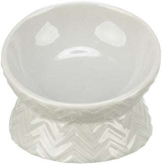 TRIXIE VERHOOGDE VOERBAK / WATERBAK KERAMIEK LICHT TAUPE 150 ML 13 CM
