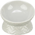 TRIXIE VERHOOGDE VOERBAK / WATERBAK KERAMIEK LICHT TAUPE 150 ML 13 CM