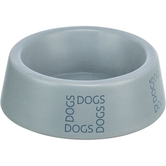 TRIXIE VOERBAK / DRINKBAK HOND DOGS KERAMIEK GRIJSBLAUW 400 ML 16 CM