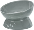 TRIXIE VOERBAK KAT XXL KERAMIEK VERHOOGD GRIJS 350 ML 17 CM