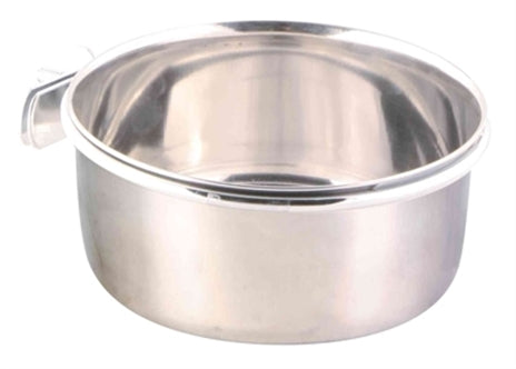 TRIXIE VOERBAK MET SCHROEFBEVESTIGING RVS 600 ML 12 CM