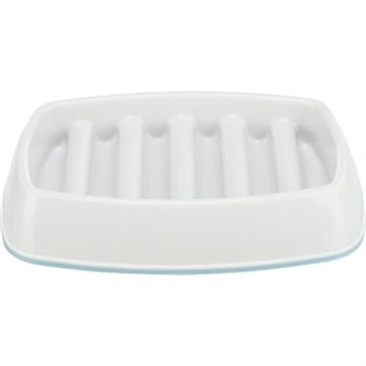 TRIXIE VOERBAK SLOWFEEDING KUNSTSTOF / TPR GRIJS 21X14 CM 250 ML