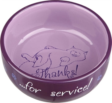 TRIXIE VOERBAK THANKS FOR SERVICE ASSORTI 15 CM 0,3 LTR