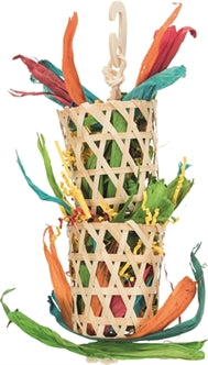 TRIXIE VOGEL NATUURSPEELGOED AAN SISALKOORD PALMBLAD / MAÏSLIES 35 CM
