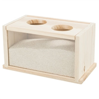 TRIXIE ZANDBAD HAMSTER / GERBIL ONBEHANDELD HOUT 28X15X15 CM