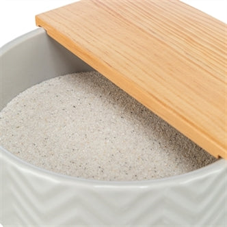 TRIXIE ZANDBAD MET PLATFORM MUIZEN / HAMSTERS KERAMIEK / HOUT 20X20 CM 21X8 CM