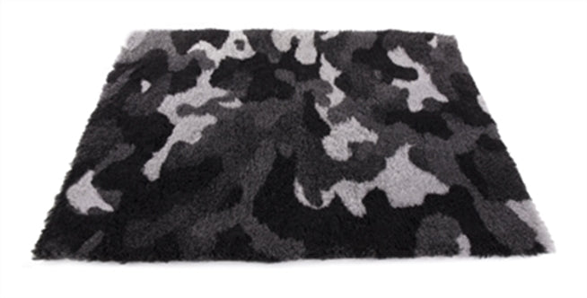 VETBED CAMOUFLAGE GRIJS GERECYCLED 100X75X2 CM
